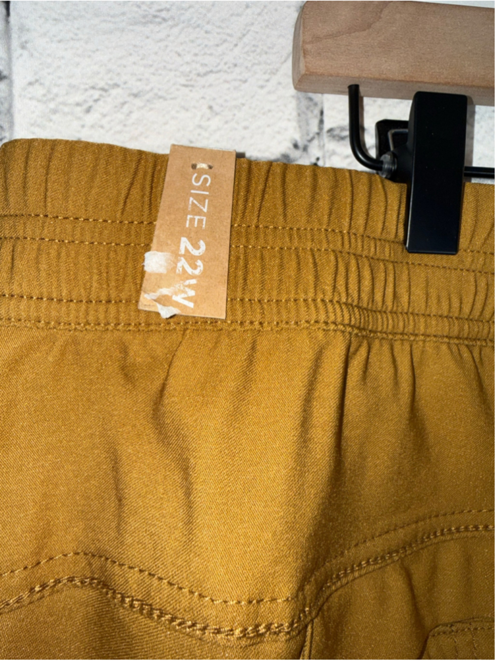 Women's Prana Joggers size 22W Mustard Yellow Athletic Pants E Waist Jogger Plus - Picture 13 of 16